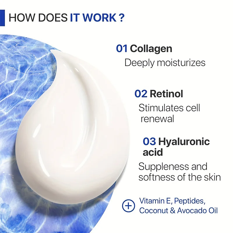 ครีมต่อต้านริ้วรอย Retinol,กําจัดริ้วรอย & Firming Face Moisturizer,ผิวกระจ่างใส,Lifts & Smooths Fine Lines,Whitening Effect