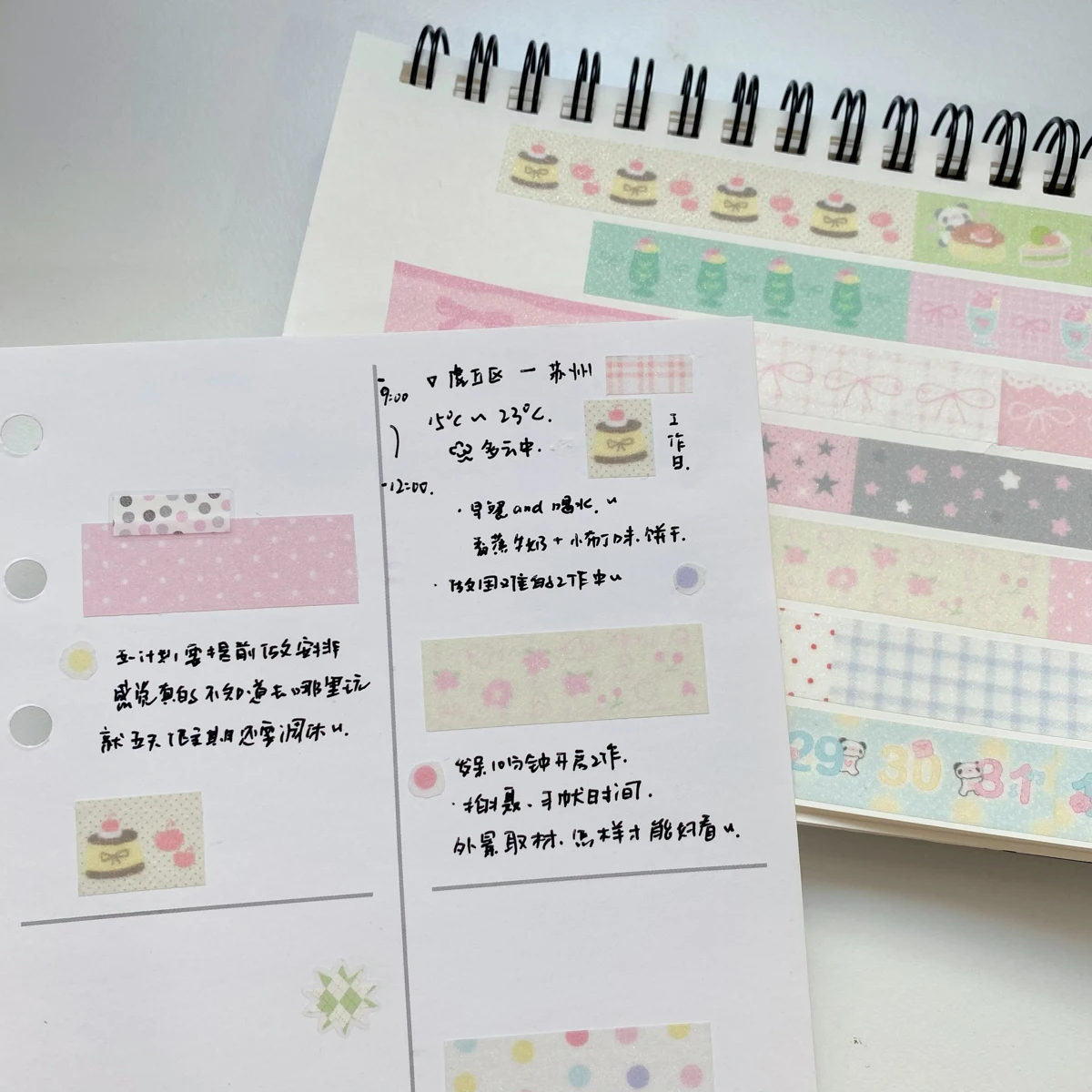 Kawaii Deco Washi เทปสําหรับสมุดภาพเครื่องเขียน DIY ศิลปะหัตถกรรมน่ารัก PANDA Masking เทปกาวเทปสําหรับ scrapbooking