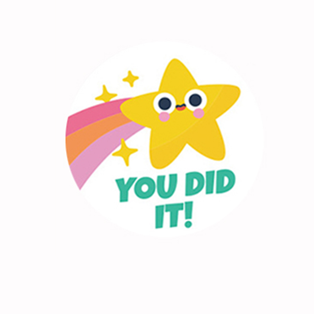 50-500 PCS 1 นิ้วรอบของเล่นการ์ตูนสัตว์สติกเกอร์สําหรับเด็กครูรางวัลกระตุ้นสติกเกอร์สํานักงานซีลป้ายป้ายสัตว์