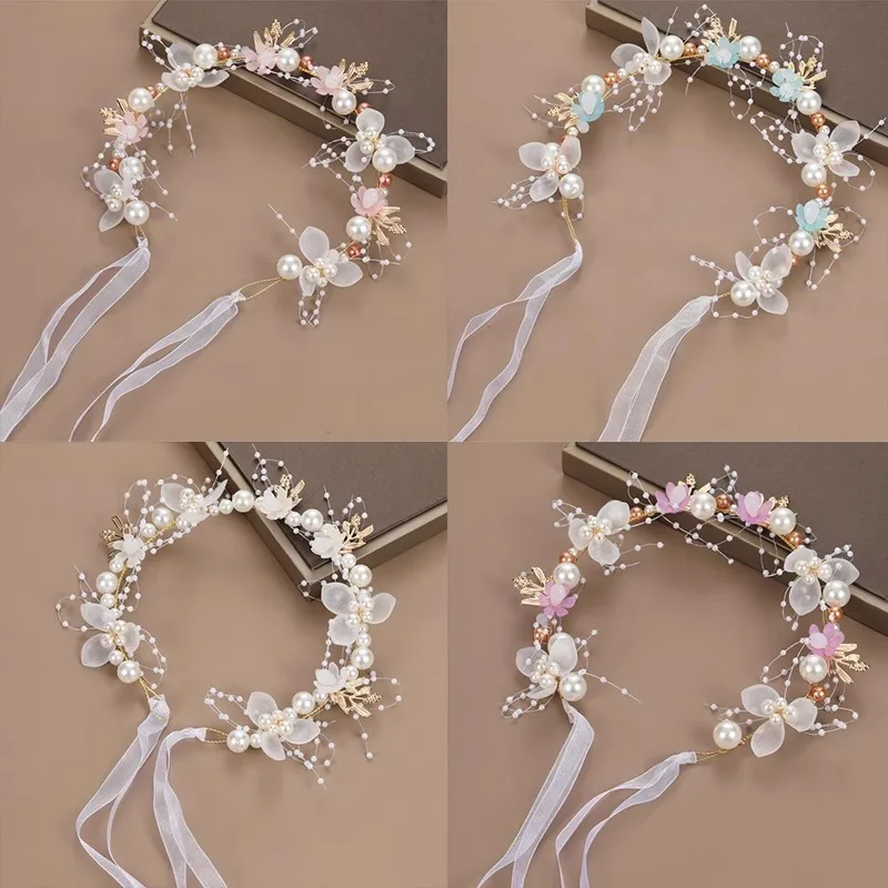Kinderkrans Hoofddeksel Super Fairy Mori Kroon Hoofdband Prinses Bloemenmeisje Hoofd Bloemenmeisje Verjaardag Show Haaraccessoires