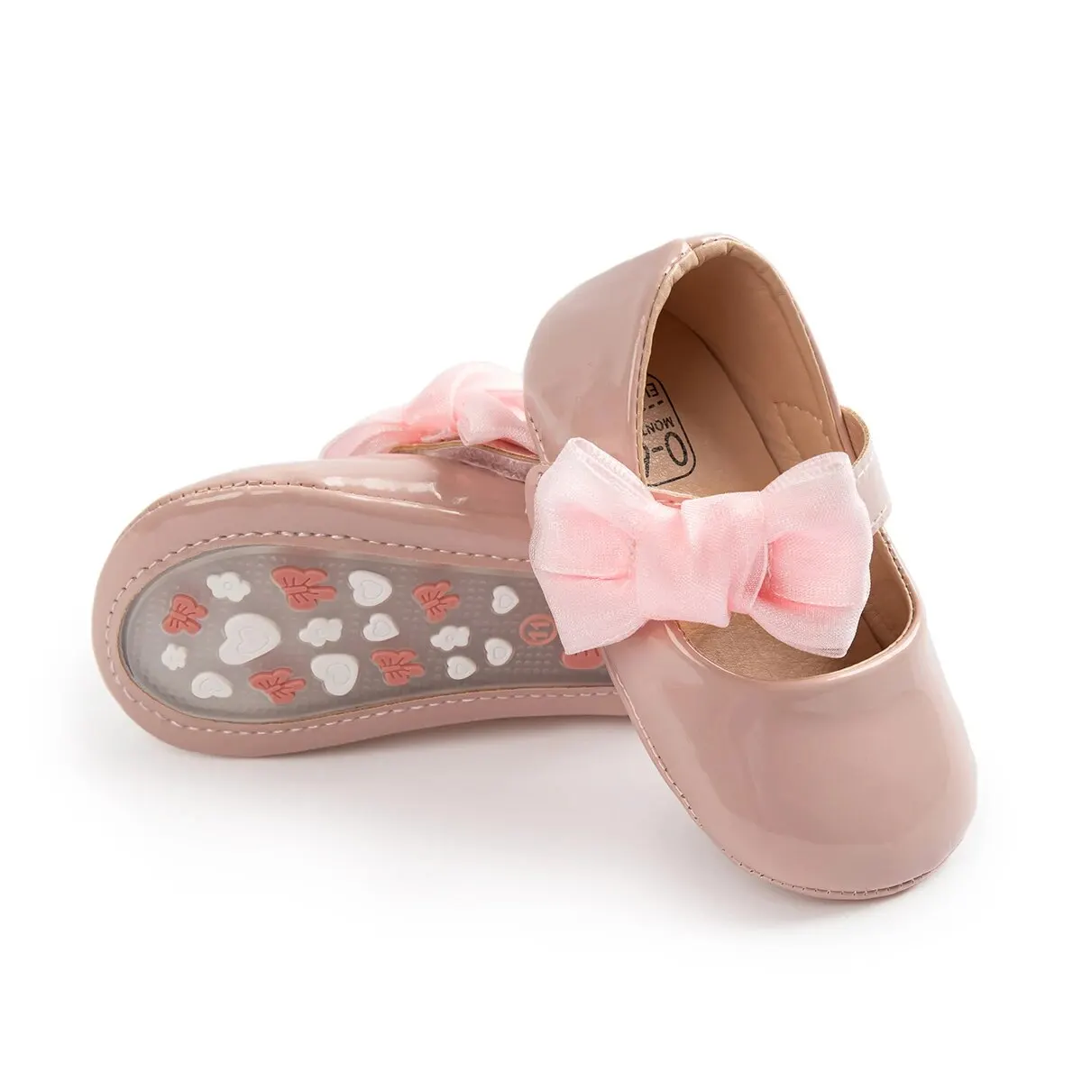 Meckior เด็กทารกรองเท้า PU หนัง Bowknot แบนยางกันลื่น Sole เด็กวัยหัดเดิน First Walkers เจ้าหญิงงานแต่งงานชุดสาวรองเท้า
