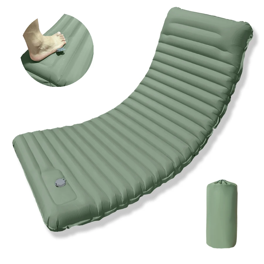 Colchoneta para dormir para acampar al aire libre, colchoneta plegable para dormir, colchón inflable para playa con almohadas, colchoneta de aire ultraligera para viajes y senderismo, nuevo