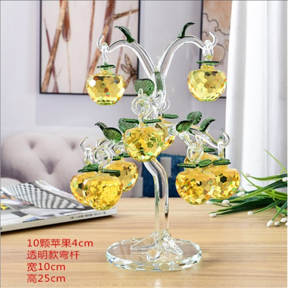Popular personalized apple tree crystal ornaments for festive living rooms, home decor, wine cabinets, handicrafts, creative gif