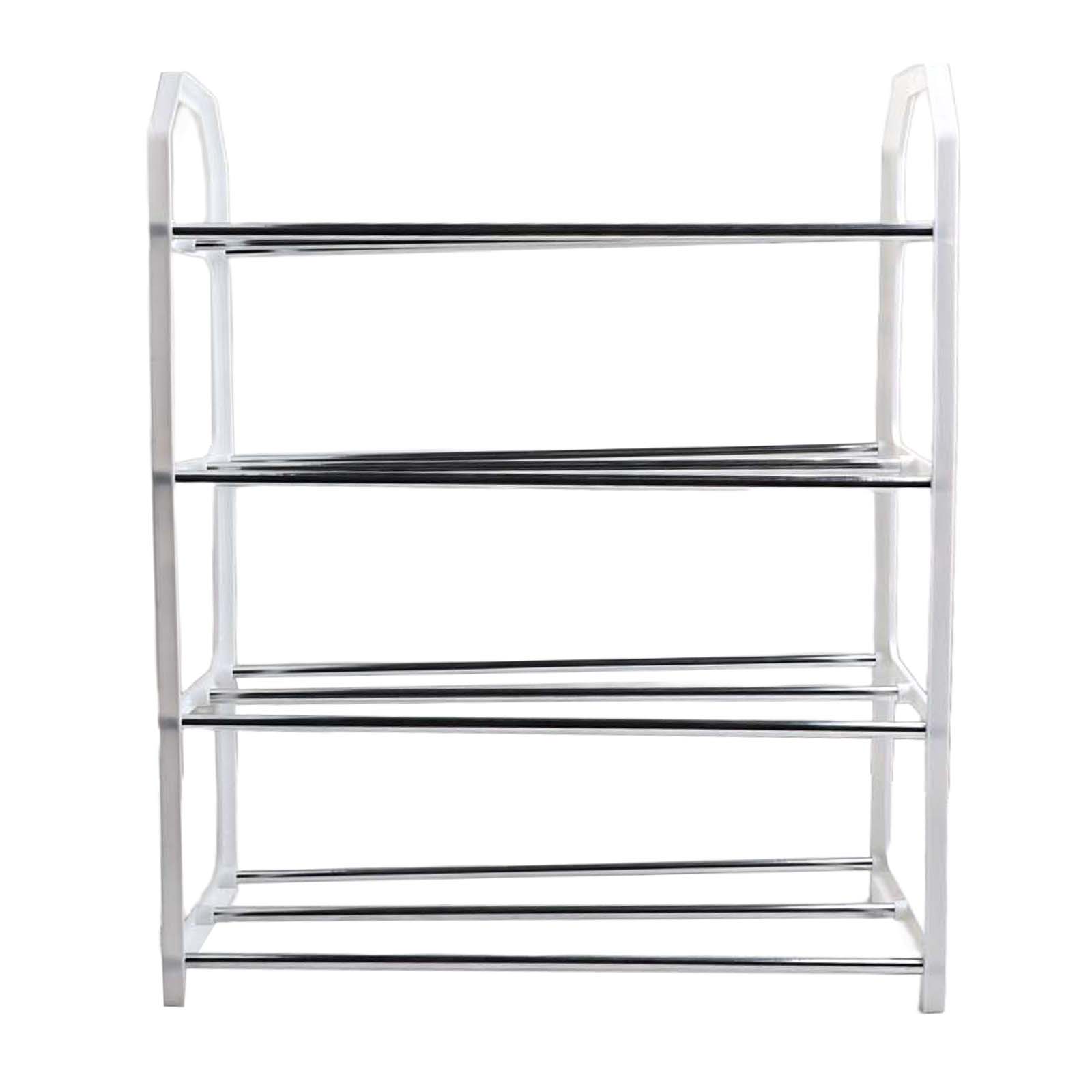 4 Floor Metal Shoe Rack Living Room Shoe Storage Rack Black Shoe Rack 50X42X18cm Dormitory Door Storage Rack Cabinet Components