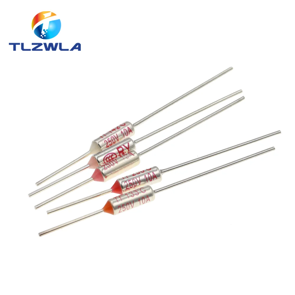10 Chiếc Nhiệt Độ Ry 10A 15A 250V Tf Cầu Chì Nhiệt 65C 85C 100C 105C 110C 120C 130C 152C 165C 172C 185C 192C 200C 216C 240C 280C