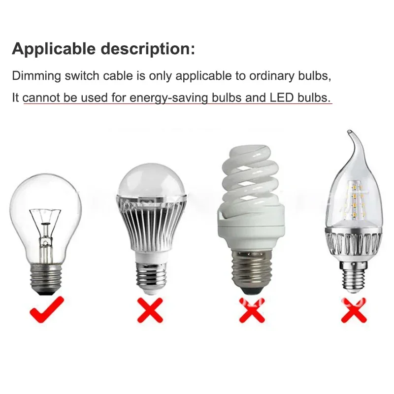 1.8M Spina UE USA Interruttore dimmerabile Cavo Modulatore di luce Linea lampada Dimmer Controller Lampada da tavolo Cavo di alimentazione Nero e bianco