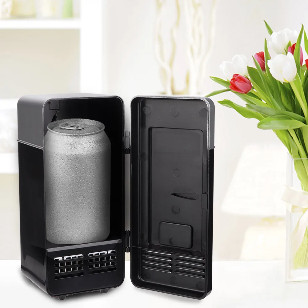 Mini USB Office Mini Heating And Cooling Dual Use Portable Refrigerator Drink Cooler