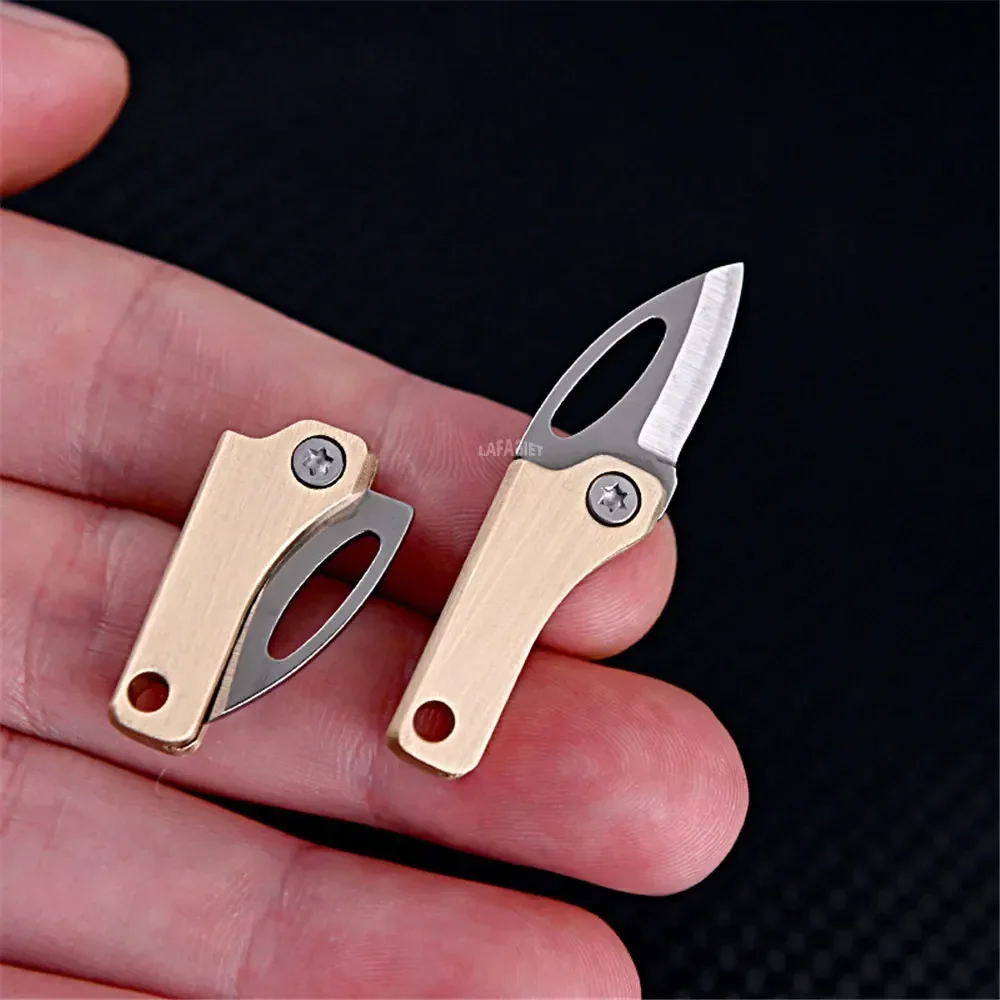 Multi-functional Brass Magnetic Knife Sharp Pocket Key Chain Open Courier Tool Mini Durable Small Portable Outdoor Box Opener