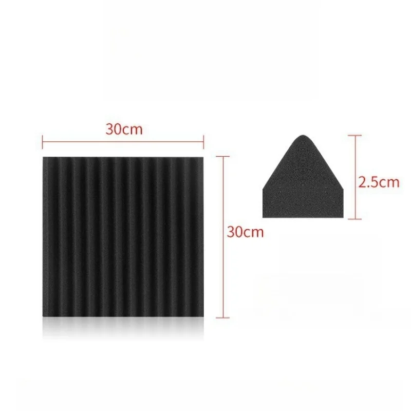 Material de absorção de estúdio de espuma de isolamento acústico de ranhura triangular 4PCS