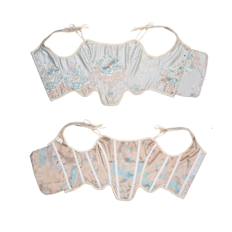 女性フィッシュボーンコルセット SlimCorset トップガール装飾衣装刺繍コルセット M6CD