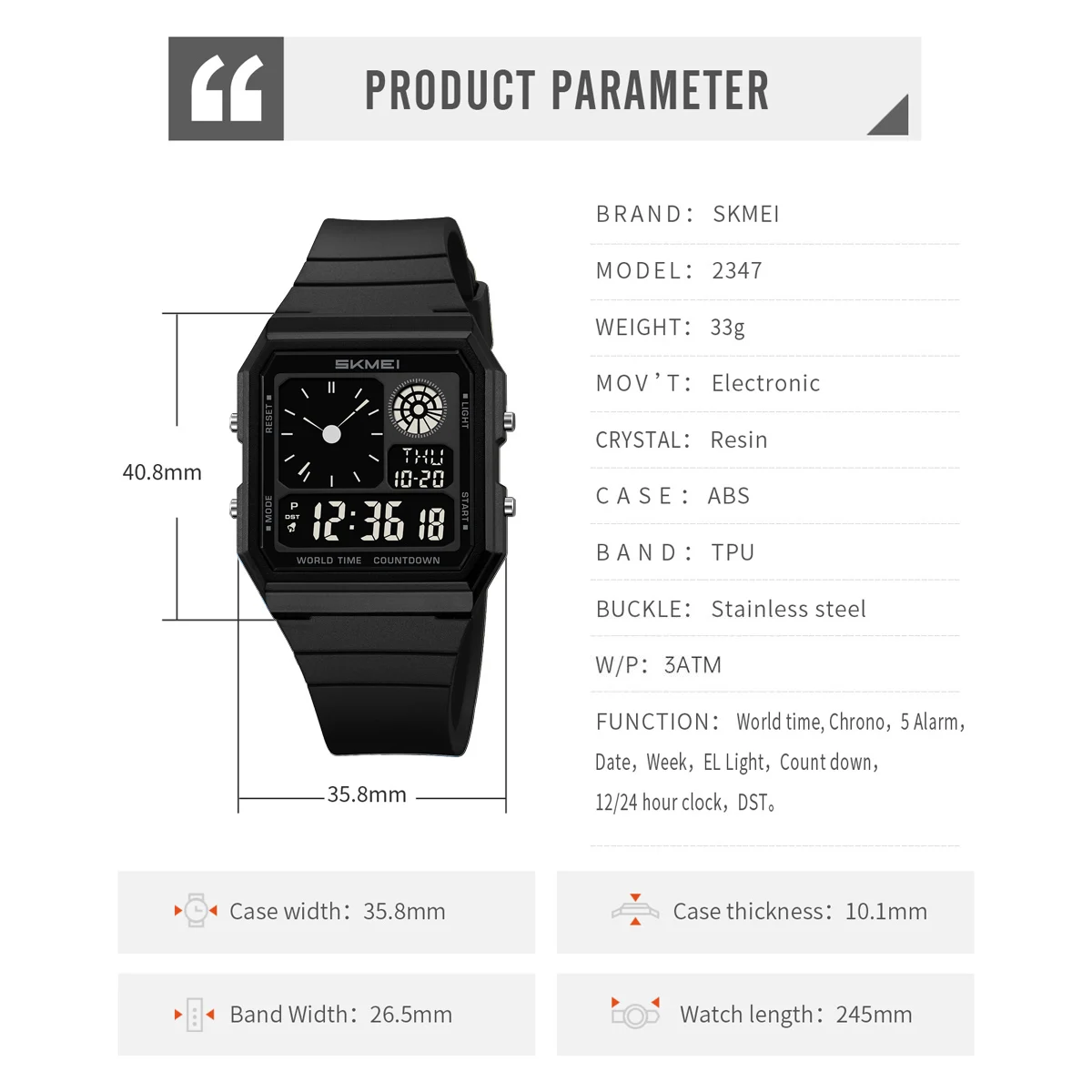 Reloj electrónico deportivo Digital SKMEI con ahorro de luz diurna para hombres y mujeres, Reloj de pulsera cronógrafo resistente al agua para estudiantes al aire libre