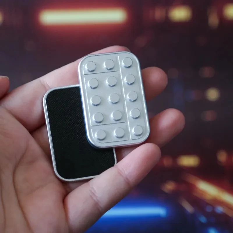 Metall EDC Fidget Slider Magnetische Ziegel Block Push Slider Haptische Slider Antistress Zappeln Spielzeug Erwachsene Stress Relief Spielzeug ADHS Autismus