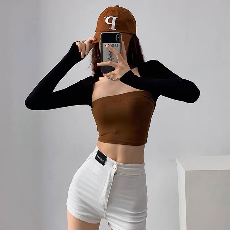 Хлопковая ультратонкая накидка с рукавами для рук, элегантная женская Обложка с длинным рукавом, уличная спортивная защитная одежда, охлаждающая