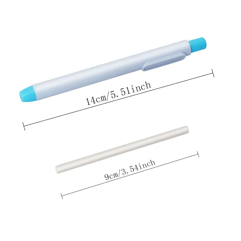 11Pcs/Set New Creative Pen Shape Press Type Pencil Eraser with Replaceable Core Sketching Painting Writing Erase Supplies