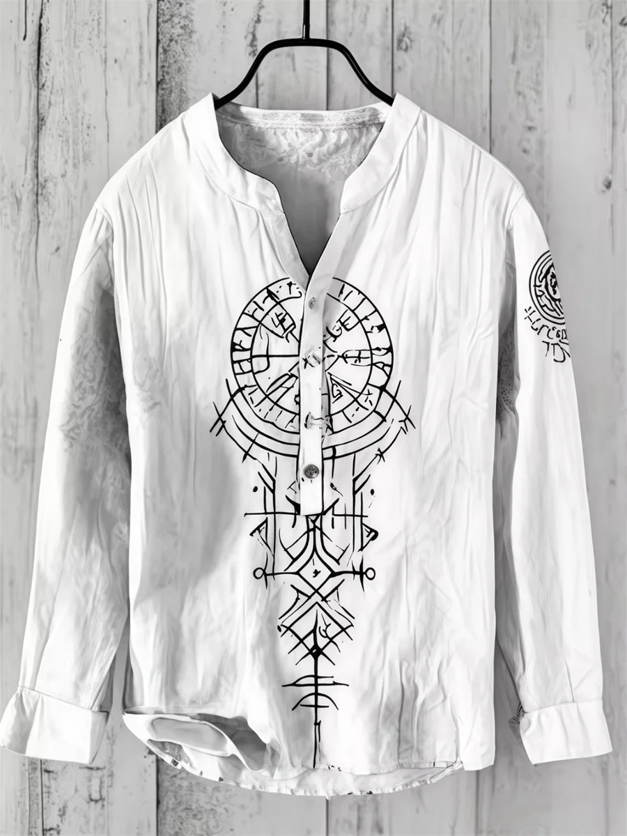 Camisa de lino con cuello en V para hombre, camisa hawaiana de playa para vacaciones, patrón HD, diseño de moda de tela suave y cómoda de alta calidad