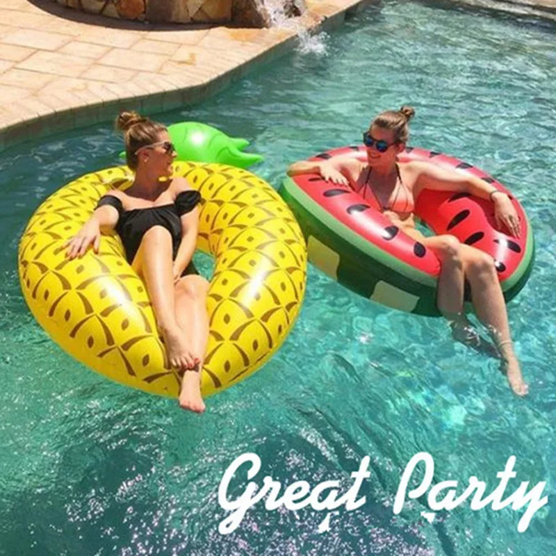Aufblasbare Boje Pool Float Ananas Wassermelone Schwimmring für Erwachsene Sommer Wassersport Schwimmen Kreis Pool Party Spielzeug