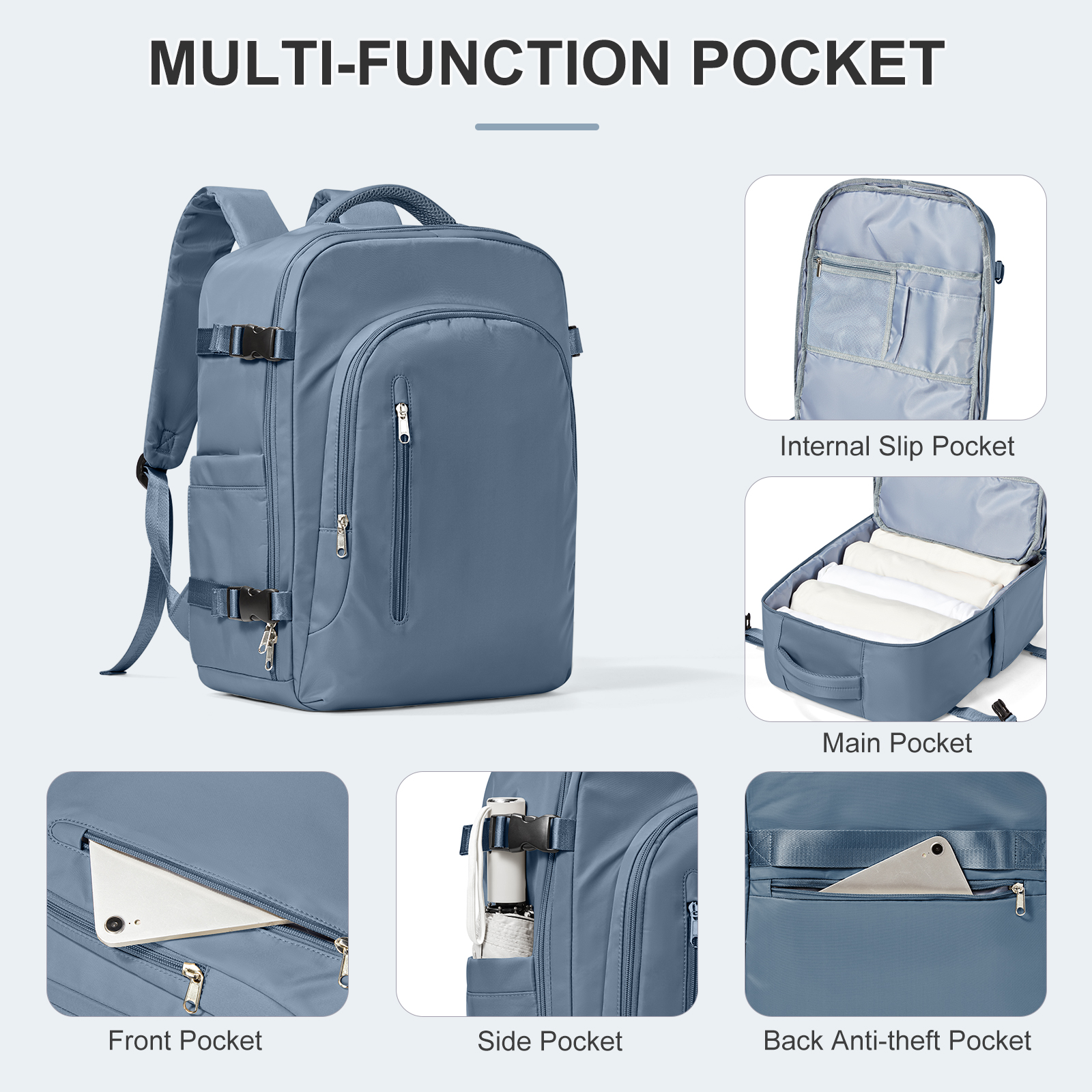 Borsa per laptop Zaino da viaggio per donna Zaino Easyjet Carry-Ons 45x36x20 di grande capacità Ryanair 40x20x25, Zaino da cabina da uomo
