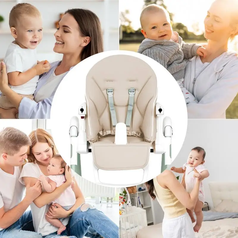 สําหรับ Peg Perego、Siesta Zero3、Baoneo、Kosmic Jané ฝาครอบที่นั่งหนัง PU พร้อม Padding สบายสําหรับเบาะเก้าอี้สูงสําหรับทารก