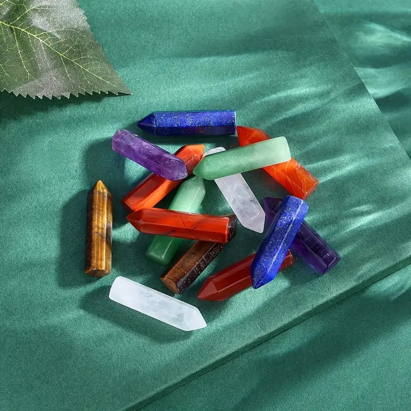 天然石と癒しの石セット、チャクラバランスストーン、芸術的な星座ヨガエネルギー、再ikiの癒し、セットあたり7個