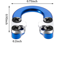 1set Archery D Loop Compound Bow Metal U Nock D Ring with Screwdrivers for Outdoor Shooting Hunting Installation Accessories