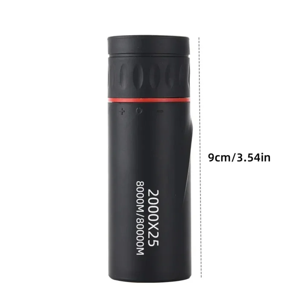 Nuevo telescopio Monocular HD de 2000x25, Mini telescopio portátil para teléfono móvil con soporte, telescopio para acampar, cazar, observación de aves