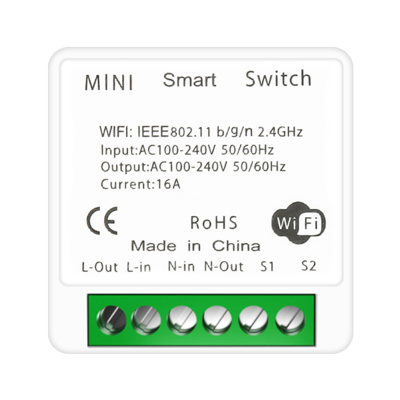 MINI commutateur Wifi 16A, bricolage pour maison intelligente, relais de contrôle bidirectionnel, application Smart LIfe, minuterie à distance, fonctionne avec Alexa Google Home Alice