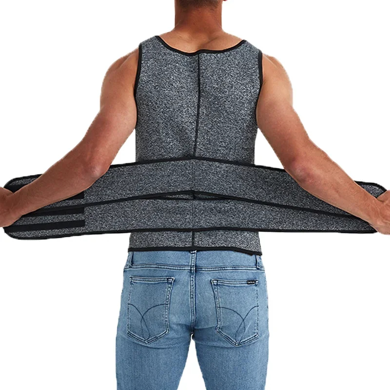 Mannen Body Shaper Taille Trainer Vest Afslanken Shirt Sauna Zweetvest Compressie Ondershirt Shapewear Vetverbrander Workout Tank Tops