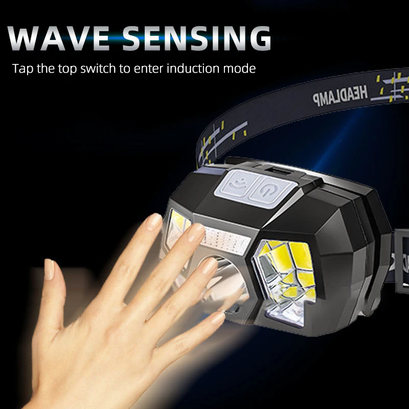 BOOIU Taktische FAST MICH Helm Licht NVG Montiert Signal Lampe Sensor Scheinwerfer USB Lade Wasserdichte Jagd Angeln Scheinwerfer