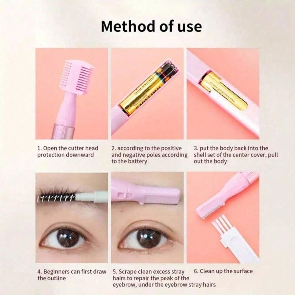 Electric/Battery Operated Women's Eyebrow Trimmer Shaver Hair Remover Beauty Grooming Tool