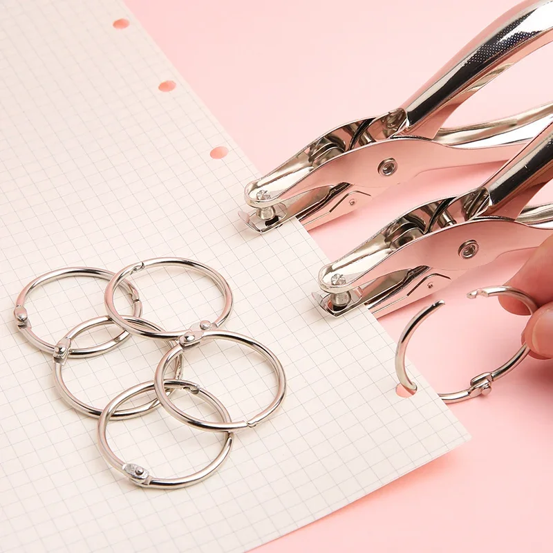 10Pcs Metall Ring Binder 20mm DIY Alben Lose-blatt Buch Hoops Öffnung Büro Bindung Supplie Fotoalbum