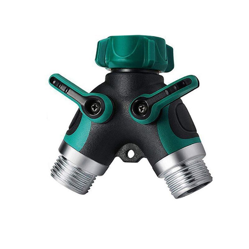 Y-Type Zinc Alloy Hose Splitter Double Way Joint One Split Two Faucet Diverter Garden Accessories Internal Thread Water-Diverter