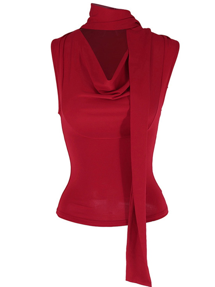 Однотонная майка, летняя новая женская сексуальная без рукавов с v-образным вырезом, женский топ, модная повязка, уличная одежда, повседневная тонкая майка, элегантная трикотажная одежда