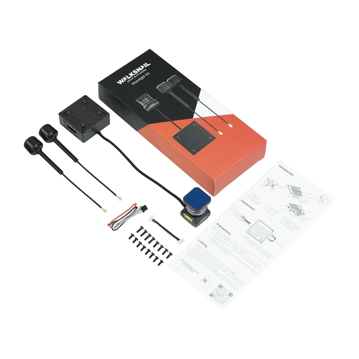 ชุด Walksnail Moonlight 4k/60FPS FOV 160 °   กล้อง Startlight รองรับ Gyroflow เสาอากาศคู่ EIS ในตัว 2-6S สําหรับ RC FPV โดรน