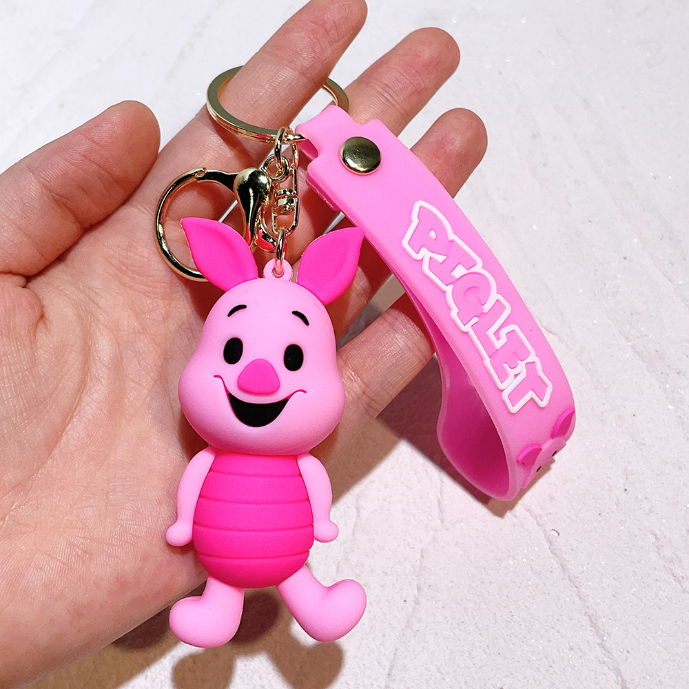 Disney Winnie Piglet Tigger Portachiavi Cartoon Anime Simpatico ciondolo per borsa per bambola Portachiavi per auto Accessori per ciondoli Piccolo regalo