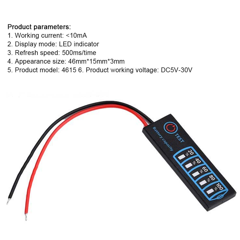 2S-8S 18650 Li-ion Lipo litio 5-30V indicador de nivel de batería de plomo ácido probador pantalla LCD módulo medidor de capacidad medidor de voltaje