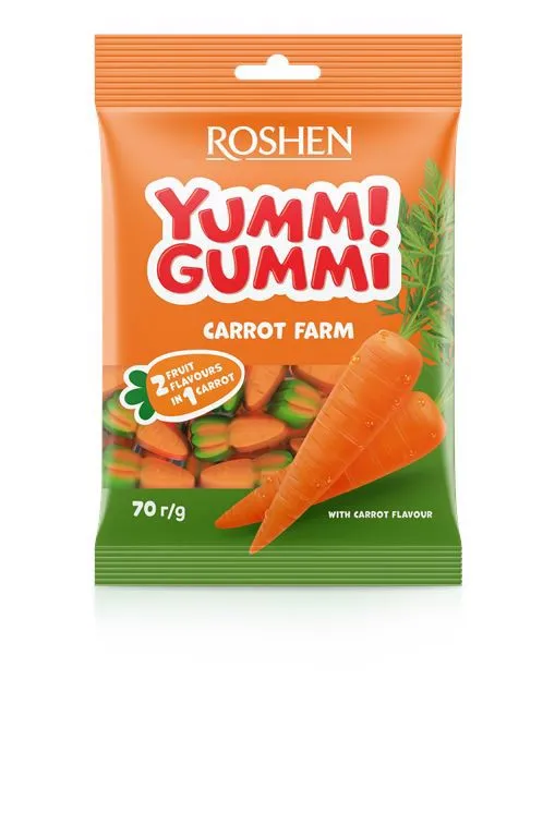 Roshen Żelki YUMMI GUMMI carrot farm 70 g