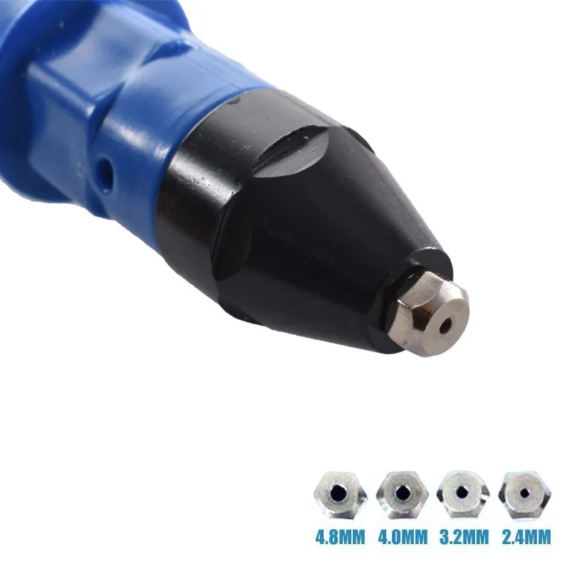 Electric Pull Rivet Gun Adapter Riveting Tool Cordless Drill Insert Nut For Blind 2.4 To 4.8mm