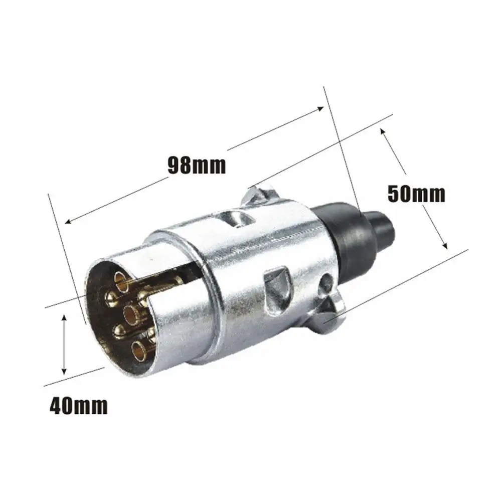 12V 7 ピントレーラープラグソケットセットアルミ合金プラグトレーラー RV プラグソケット車のトレーラーカップリングコネクタ EU プラグ