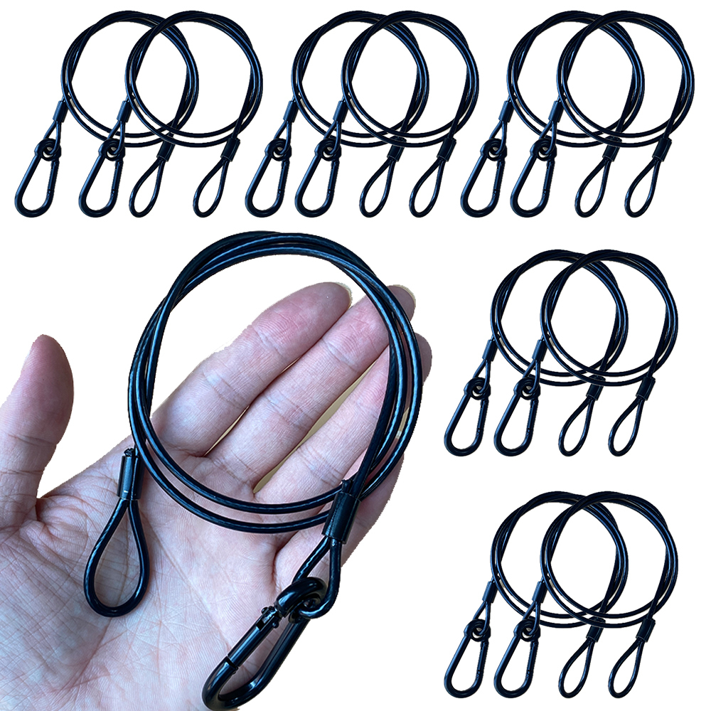 Cable de seguridad para luz de escenario, batas de alambre de acero de 3mm x 70cm, armadura de aluminio de liberación rápida, protección de seguridad LED Par móvil para DJ, 10 Uds.