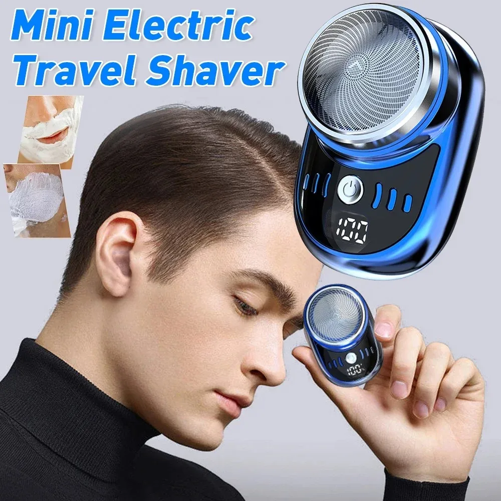 เครื่องโกนหนวดไฟฟ้า USB ชาร์จมินิกันน้ําแบบพกพาที่ถอดออกได้เครื่องโกนหนวดเคราผม Trimmer ของขวัญ