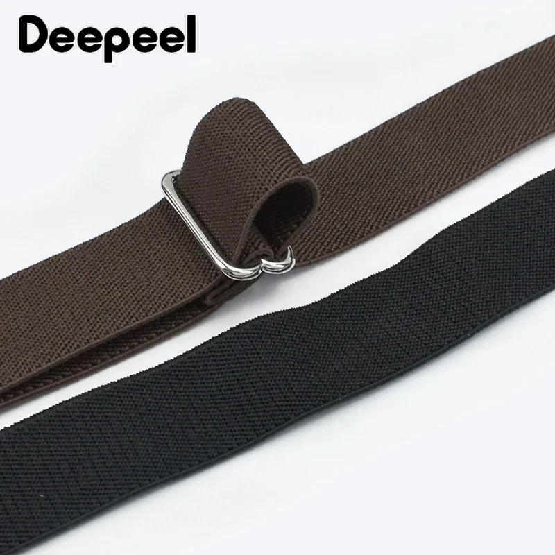 Deepeel-suspender elástico ancho para hombre, 2,5x125cm, ajustable, 2 Clips, tirantes tipo X, suspensorio decorativo, 1 ud.