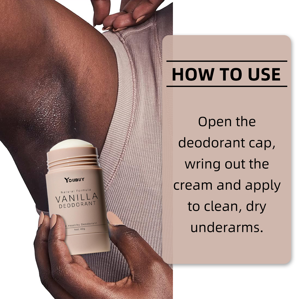 Vanilla underarm deodorizing rod lightens the odor underarm deodorizing and keeps it natural and refreshing