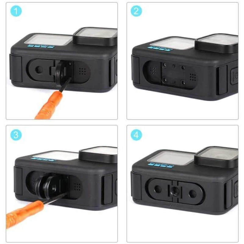 Metall Stativ Mount Adapter Für GoPro Hero 13 12 11 10 9 Halterung Basis Action Kamera 1/4'' Loch Stativ einbeinstativ Adapter Zubehör