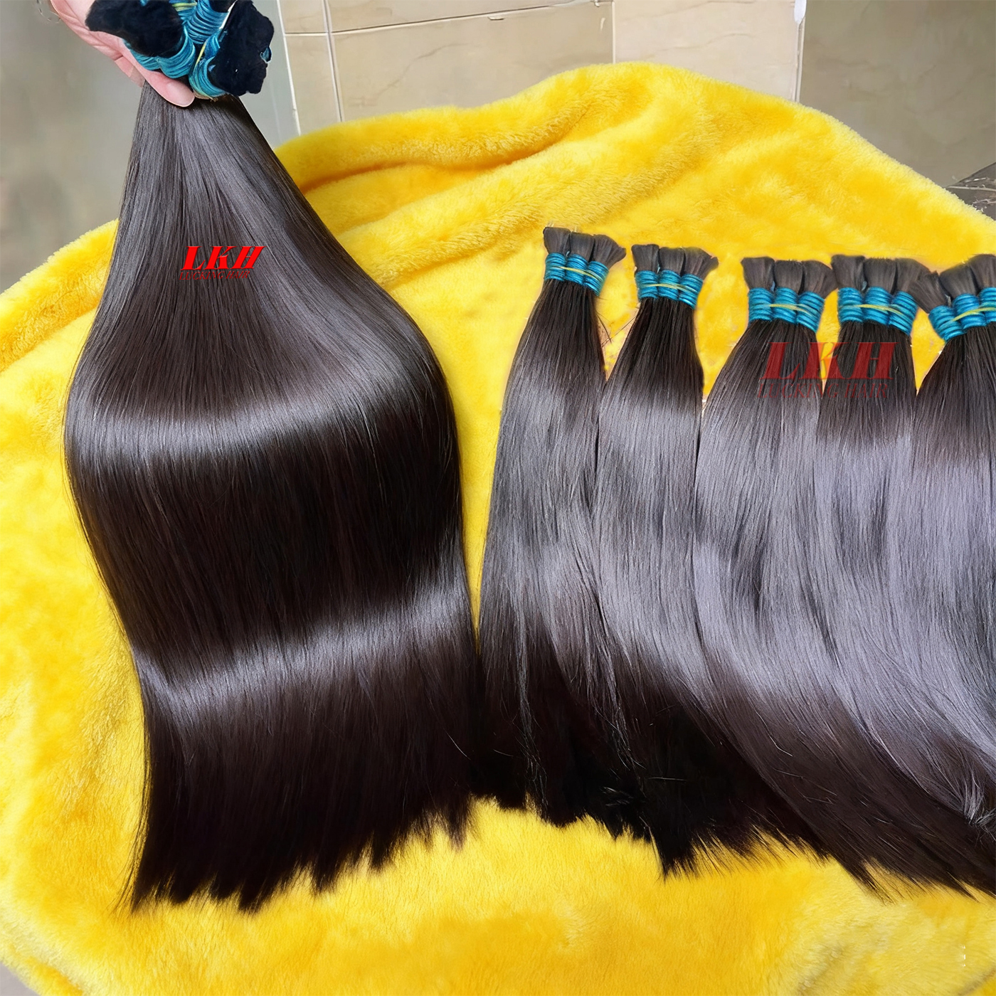 Vison cheveux en vrac lâche eau profonde tissage vierge en gros Kilo 100% naturel brut indien Temple ondulé cheveux humains paquets Extensions