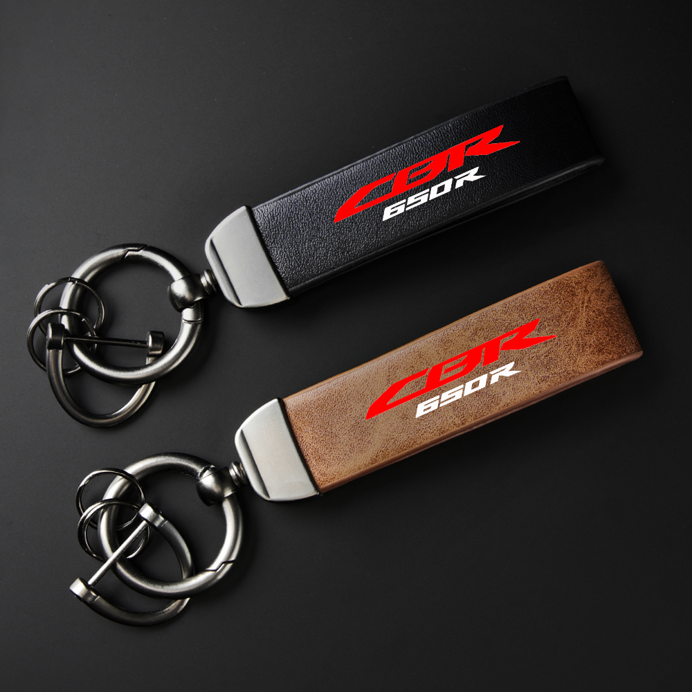 Chaveiro de couro de alta qualidade para motocicleta, chaveiro para honda cbr650r cb650r cb650f, acessórios