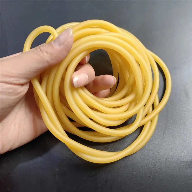Tubo di gomma per fionda in lattice di colore semplice Caccia e tiro Accessori ad alta elasticità con un diametro di 2 mm x 5 mm/0,08 x 0,2 pollici