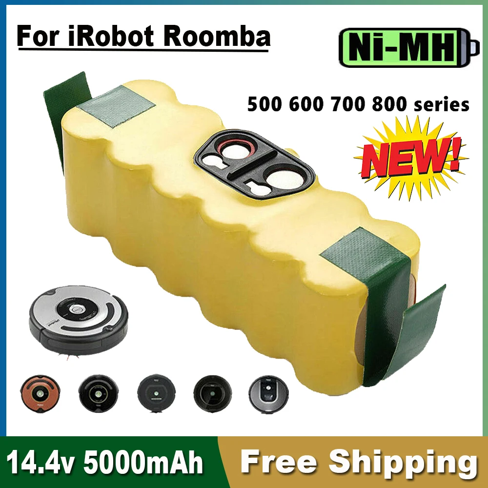 Аккумулятор 14,4 В 5000 мАч для iRobot 500 600 700 800 900 серии, аккумулятор для iRobot Roomba 14,4 В 620 650 770 780 580
