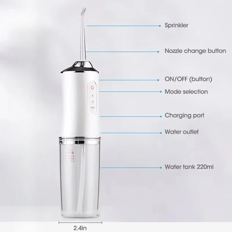Irrigator ปากแรงดันสูงทันตกรรม Irrigator,ไร้สายทันตกรรม Flosser สําหรับทําความสะอาดฟัน,USB ชาร์จปากเครื่องซักผ้า