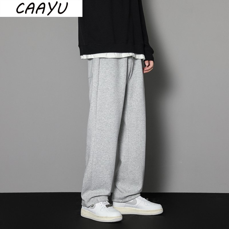 Caayu sweatpants dos homens calças retas tamanho grande masculino solto preto calças casuais streetwear calças esportivas corredores esportes de tamanho grande
