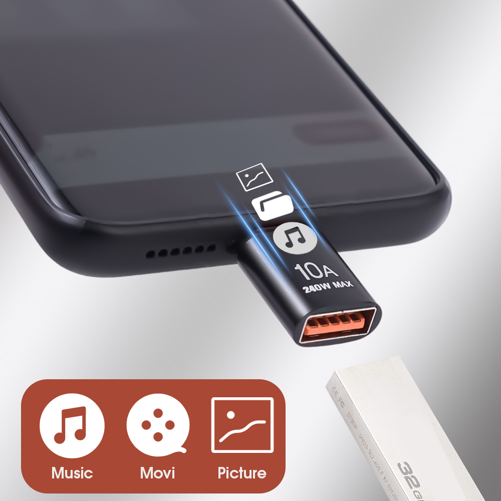 OtgタイプCアダプター,macbook,10a,usb 3.0,タイプc,メス-usbオスコンバーター,急速充電,xiaomi,samsung用データ転送